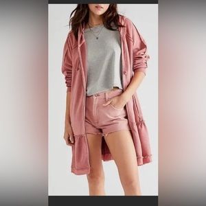 Free People Heathered Black Kara Hoodie (SMALL)